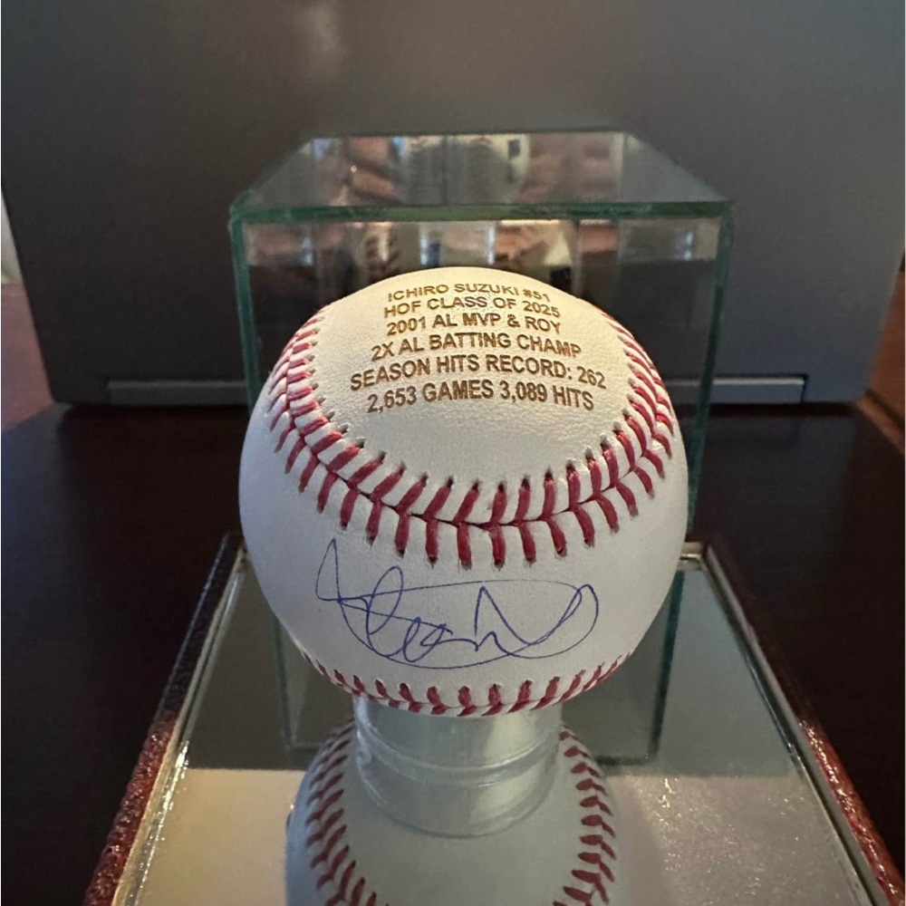 Rare Ichiro signed HOF baseball #3/100 limited edition with COA